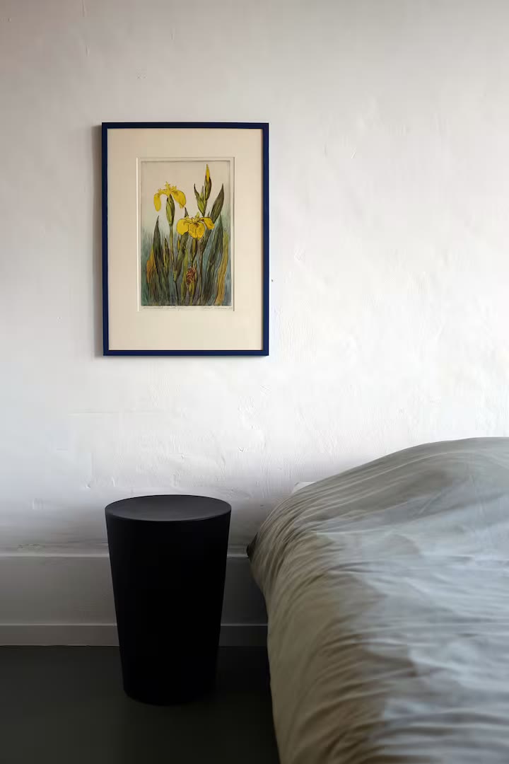 Nachtkrukje met ets van Gerrit Kloens